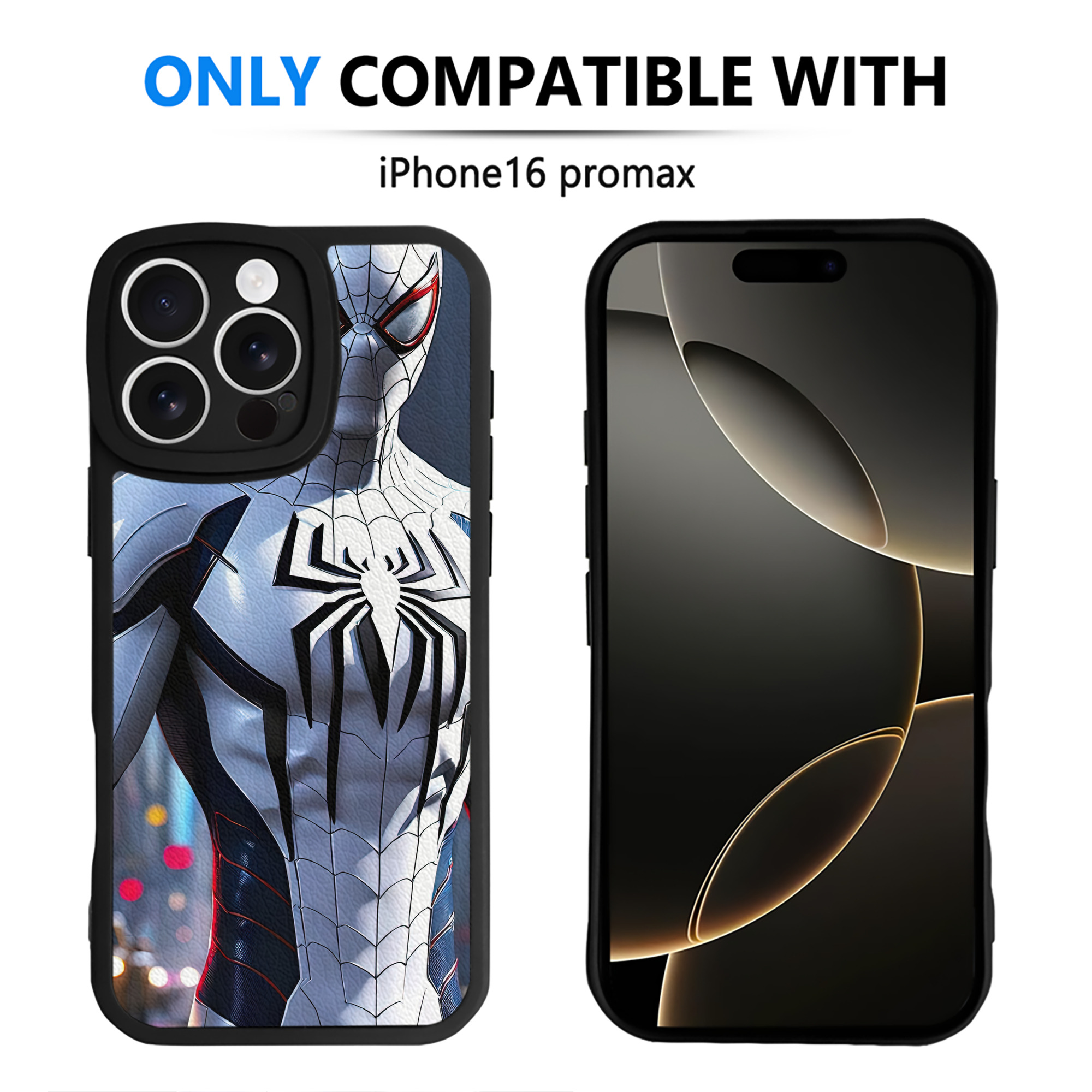 （画像用） Spider Man スパイダーマン 【iPhone 16シリーズ対応】シリコンスマホケース（レザー調） 材質：シリコン